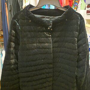 Talbots NWOT black velvet, fully lined, down jacket, size 22w